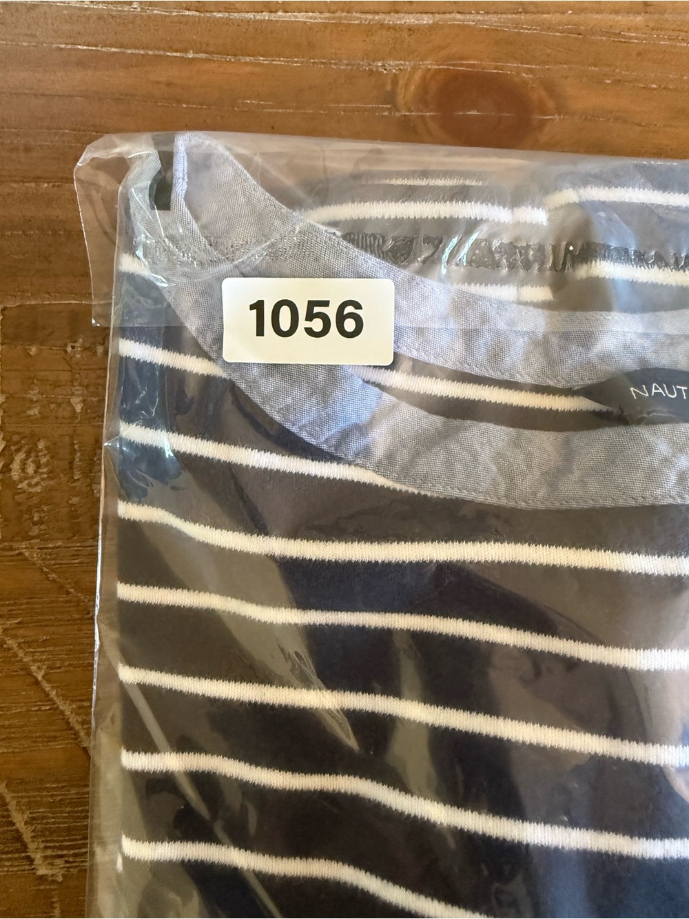 Nautica Navy and White Striped 3/4 Bell-Sleeve Top - Picture 8 of 8